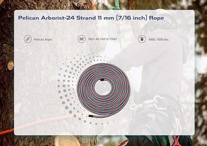 Pelican Arborist-16 Strand 12.7 mm (1/2 inch) Arborist - 7000 lbs Breaking Strength - Static