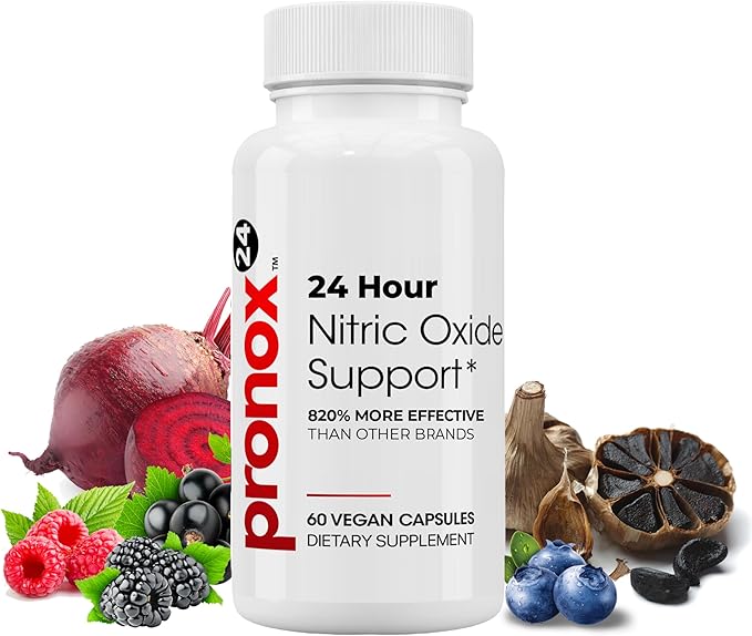 Nitric Oxide Booster Supplement with Magnesium, Zinc, Vitamin B12, Vitamin C & Vitamin D3 | 24-Hour