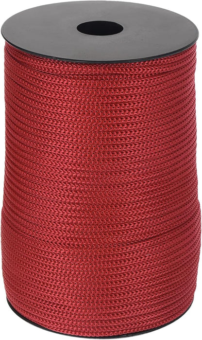 MECCANIXITY 5/32 Inch Polypropylene Rope Braided Ropes, 328ft Camping Rope Hollow Utility Cord for