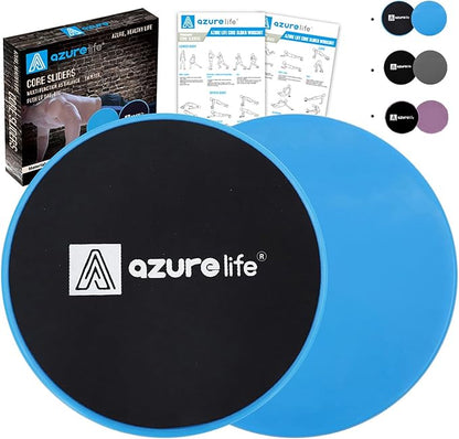 Exercise Core Sliders, Dual Sided Exercise Gliding Discs Use on Carpet or Hardwood Floors, Light
