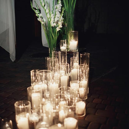 White Pillar Candles - 12 Packs Unscented Wax Pillar Candle, Long-Lasting 30 Hour Burn Time, 2x4