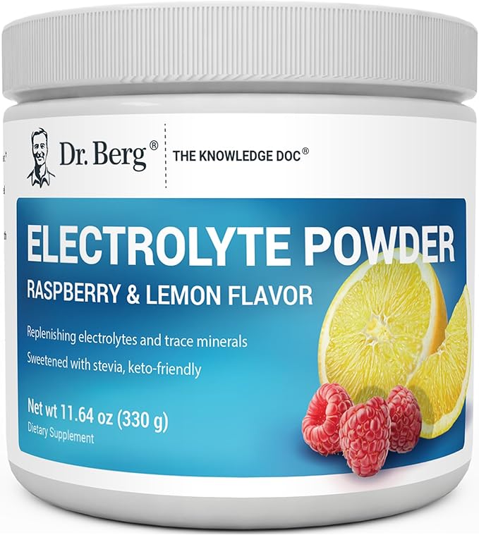 Dr. Berg Zero Sugar Hydration Keto Electrolyte Powder - Enhanced w/ 1000 mg of Potassium & Real