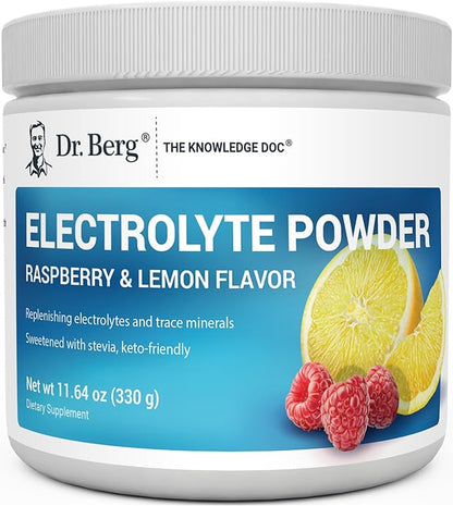 Dr. Berg Zero Sugar Hydration Keto Electrolyte Powder - Enhanced w/ 1000 mg of Potassium & Real