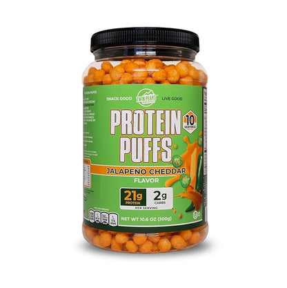 Twin Peaks Protein Puffs - (Jalapeno Cheddar), Keto Friendly, Low Carb Snack (300g, 21g Protein, 2g