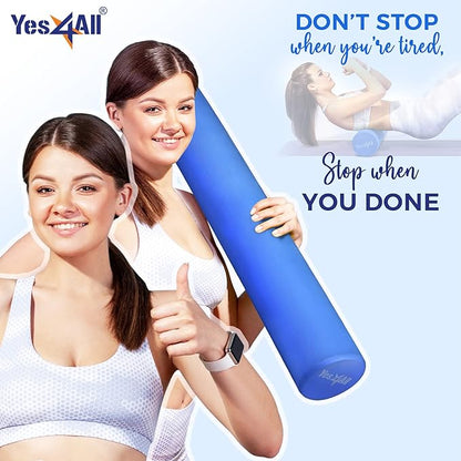 Yes4All EVA Firm Foam Roller for Back - Round Back Roller for Exercise, Yoga & Pilates 12/18/24/36