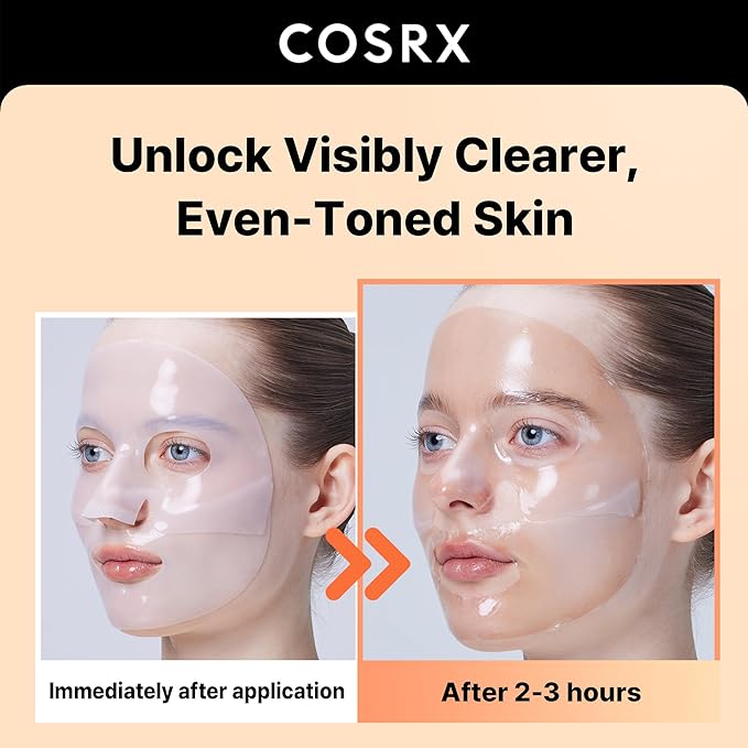 COSRX The Alpha-Arbutin Discoloration Care Hydrogel Face Masks Skincare 3 EA, Collagen Face Mask