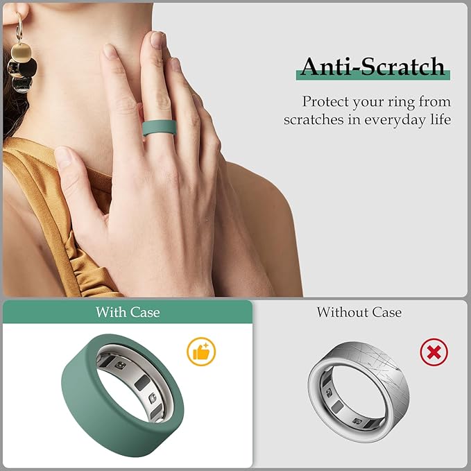 15 Pack Cover Compatible with Oura Ring Gen 4/Gen 3 Horizon/Gen 3 Heritage, Anti-Scratch Silicone