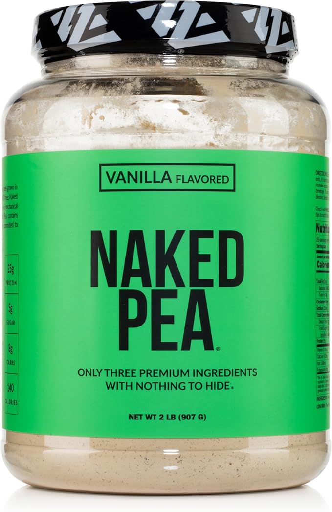 NAKED Vanilla Pea Protein Isolate from North American Farms, Only 3 Ingredients, Vanilla Vegan