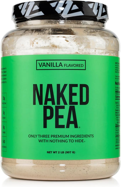 NAKED Vanilla Pea Protein Isolate from North American Farms, Only 3 Ingredients, Vanilla Vegan