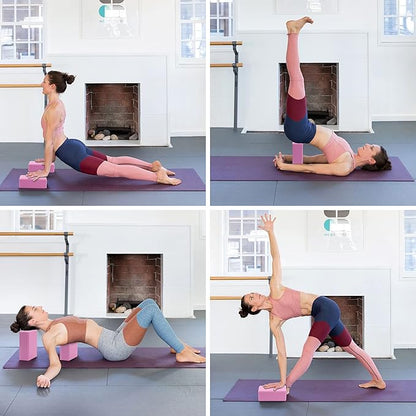 Yoga Mat Set for Beginners,Yoga Mat with Carrying Strap,Yoga Blocks 2 Pack with Yoga Strap,Yoga