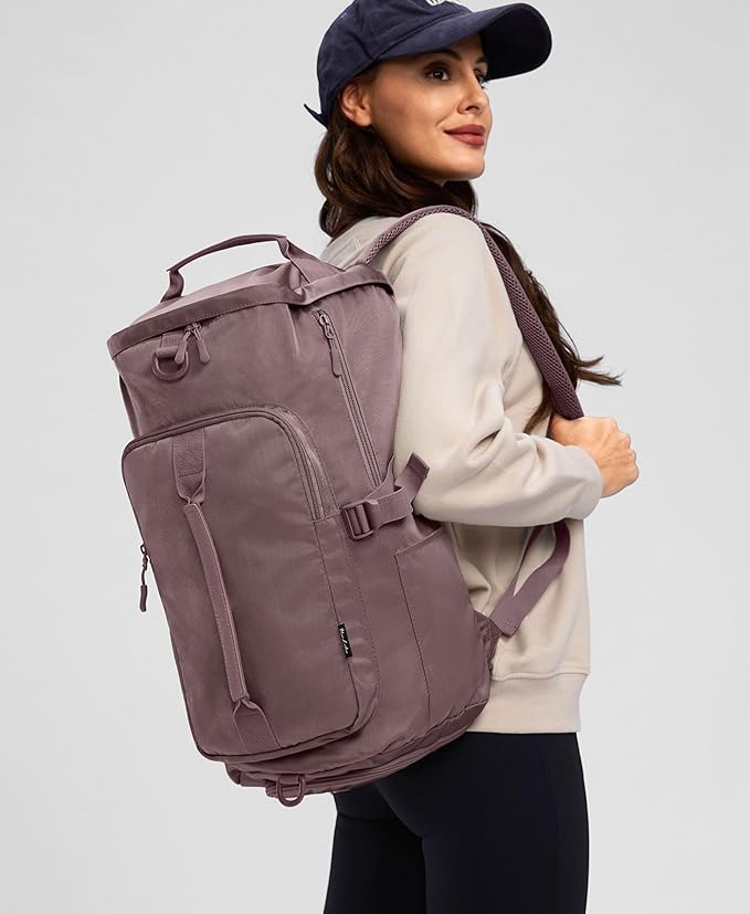Gym Bag for Women Workout Gym Backpack with Shoe Compartment Sports Duffel Bag Multiple Pockets 30L