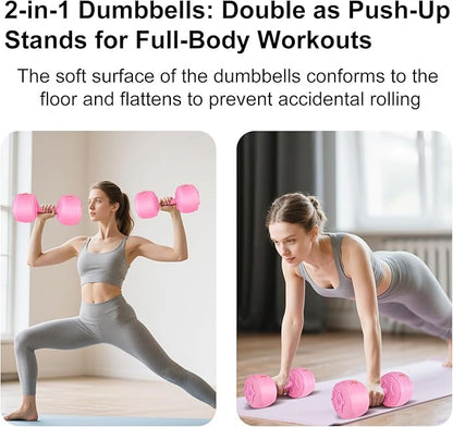 Water Filled Dumbbells Set - Water Filled Weights - Portable Travel Weights - Weights Adjustable