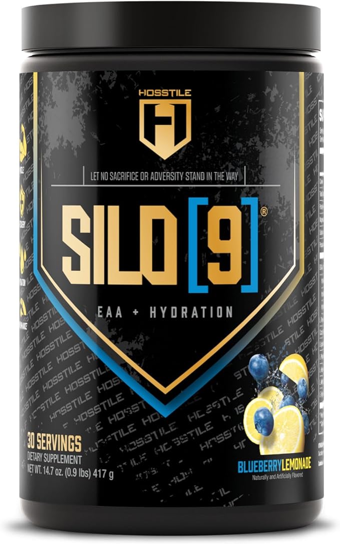 HOSSTILE SILO[9] Essential Amino Acids, EAA & BCAA Powder, Electrolyte Hydration Support, Enhance