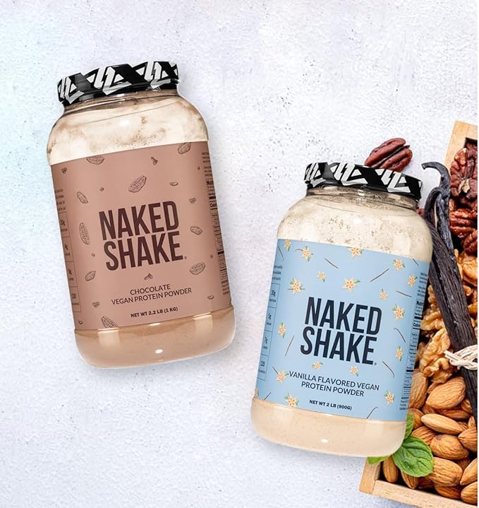 Naked Shake - Chocolate Protein Powder - Plant Based Protein Shake with Mct Oil, Gluten-Free
