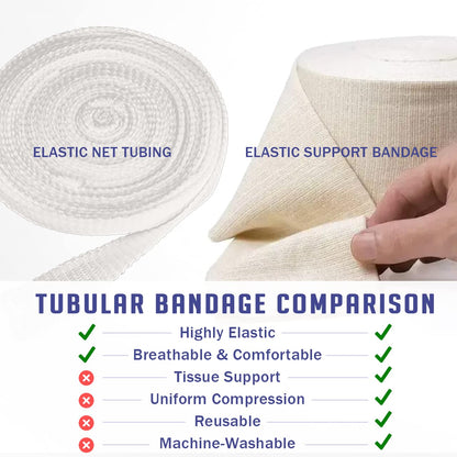 EVERLIT Elasticated Tubular Support Bandage | Stockinette Tubing for Large Arm, Knees, Legs | Light