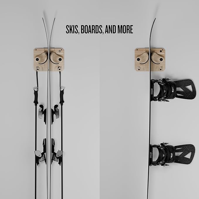 Ultimate Wall Storage Rack for Skis and Snowboards | Damage-Free Storage | Fits Any Ski or