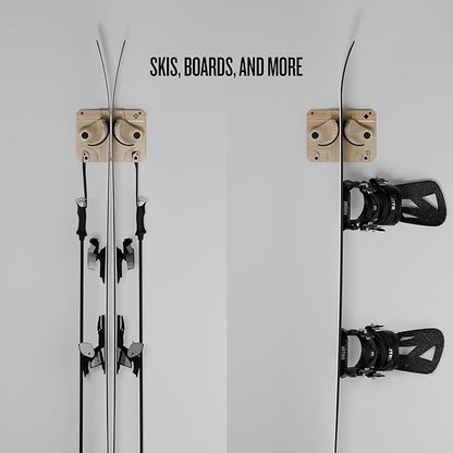 Ultimate Wall Storage Rack for Skis and Snowboards | Damage-Free Storage | Fits Any Ski or