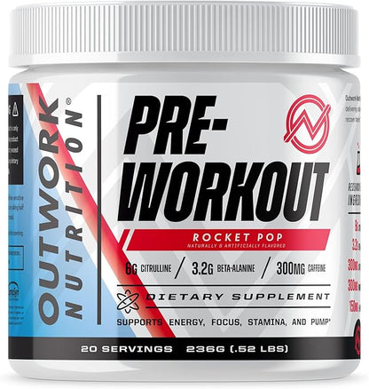 Outwork Nutrition Pre Workout Powder for Men & Women - Pre-Workout Supplements Without Creatine