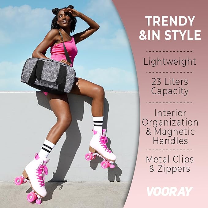 Vooray Burner Gym Duffel Bag, Gym Bag for Women and Men with Shoe Compartment, Weekender, Overnight
