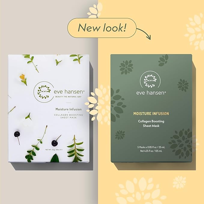 Eve Hansen Collagen Face Mask Sheets Set of 5 ??Hydrating & Nourishing Care for All Skin Types