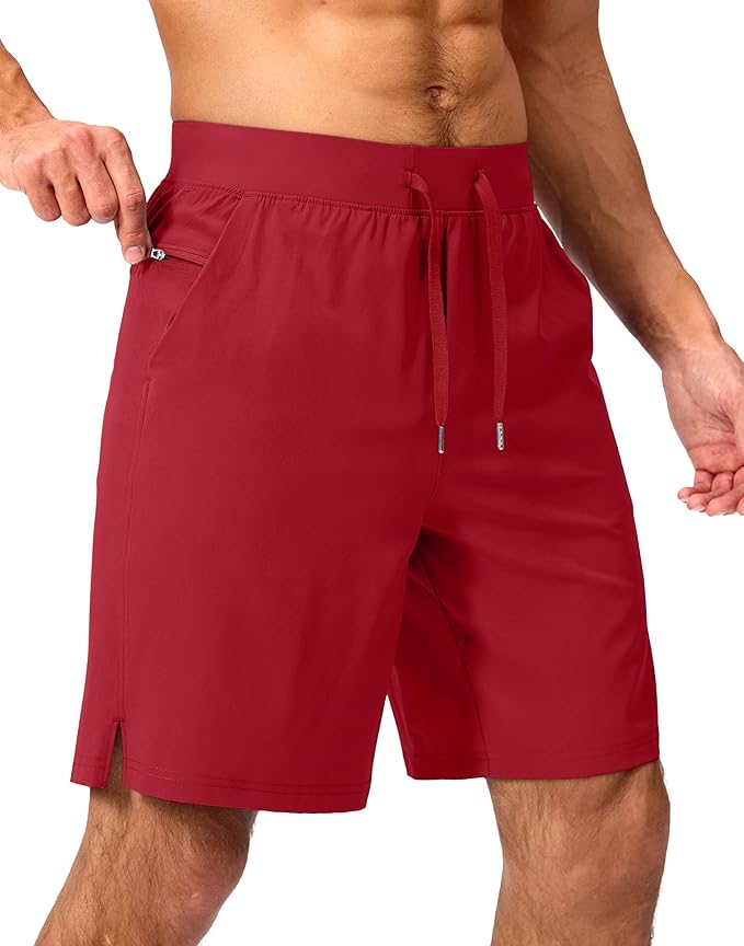 Men's Running Shorts with Zipper Pockets 9 Inch/ 7 Inch / 5 Inch Lightweight Quick Dry Gym Workout