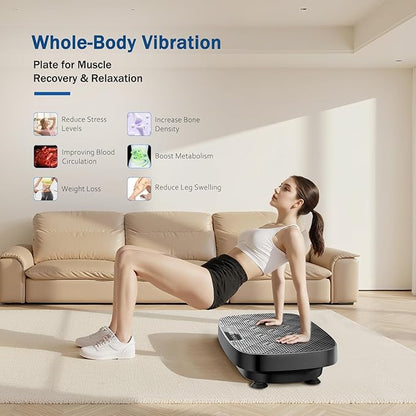 Vibration Plate Exercise Machine, Vibration Plate for Lymphatic Drainage & Body Toning, Whole Body