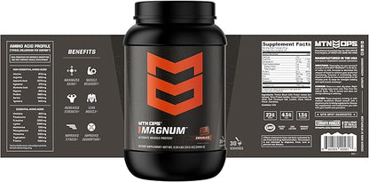 MTN OPS Magnum Chocolate Protein Powder, 23g of Whey Isolate Protein & Milk Protein with BCAAs