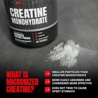 PROSUPPS Creatine Monohydrate Powder for Men & Women, Unflavored - 5000,mg of Micronized Creatine