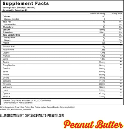 Steel Supplements Veg-PRO | Vegan Protein Powder, Peanut Butter | 25 Servings (1.65lbs) | Protein