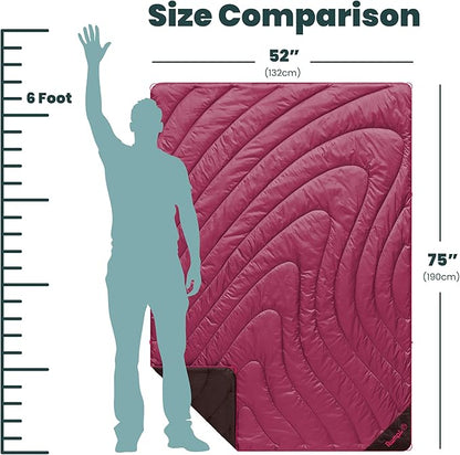 Rumpl Original Puffy Blanket - Warm, Water-Resistant Camping Blanket with 100% Recycled Synthetic