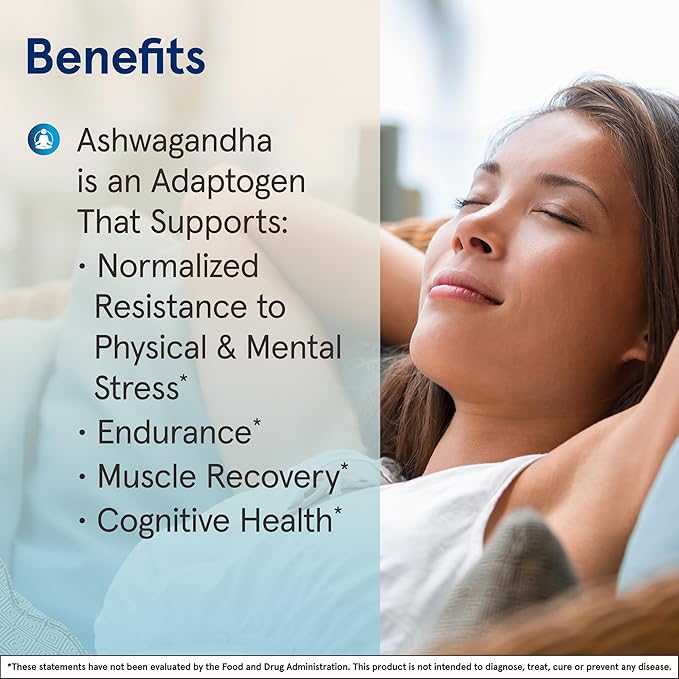 Jarrow Formulas Ashwagandha 300 mg - 120 Veggie Capsules - Overall Health & Resistance to Fatigue