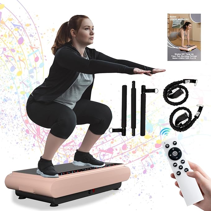 Vibration Plate Exercise Machine - Whole Body Workout Vibration Platform Lymphatic Drainage Machine