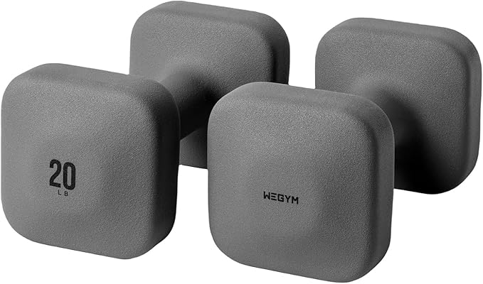 SafeGrip Dumbbells, Anti-Slip, Anti-Roll, Thick Handles, Free Weights, Square Dumbbells for Secure