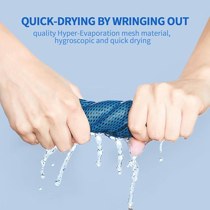 Honoson Cooling Towel Bulk - Neck & Face Cool Chilly Towels Microfiber Breathable Sport Sweat Rag