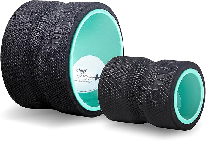 Chirp Wheel Foam Roller ??Targeted Back & Neck Relief, Lumbar Spine Stretcher, Spinal Decompression