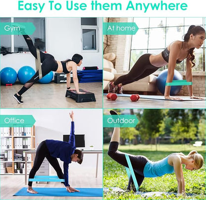 Resistance Bands Set, Workout Bands with Handles, Door Anchor, Ankle Straps and Carry Bag, Exercise