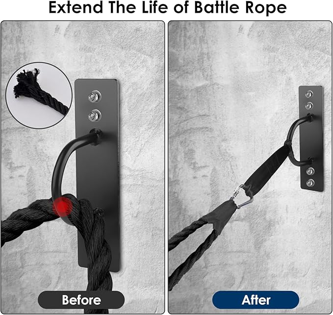 Battle Rope Hanger Anchor Strap Kit Battle Rope Storage Rack Battle Rope Fastening Hook Wall Mount