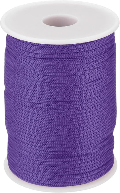MECCANIXITY 1/12 Inch Polypropylene Rope Braided Ropes, 328ft Nylon Rope Hollow Utility Cord for