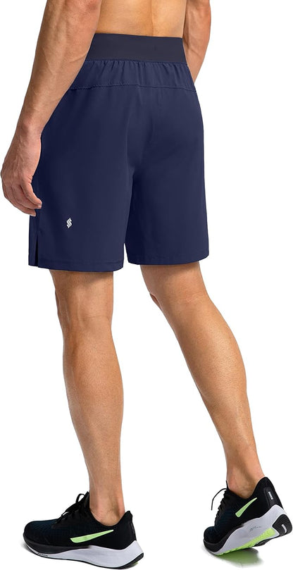 Men's Running Shorts with Zipper Pockets 9 Inch/ 7 Inch / 5 Inch Lightweight Quick Dry Gym Workout