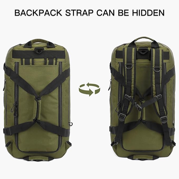 TUGUAN Extra Large Travel Duffle Bag Backpack for Men with Adjustable Dividers 120L Big Weekend