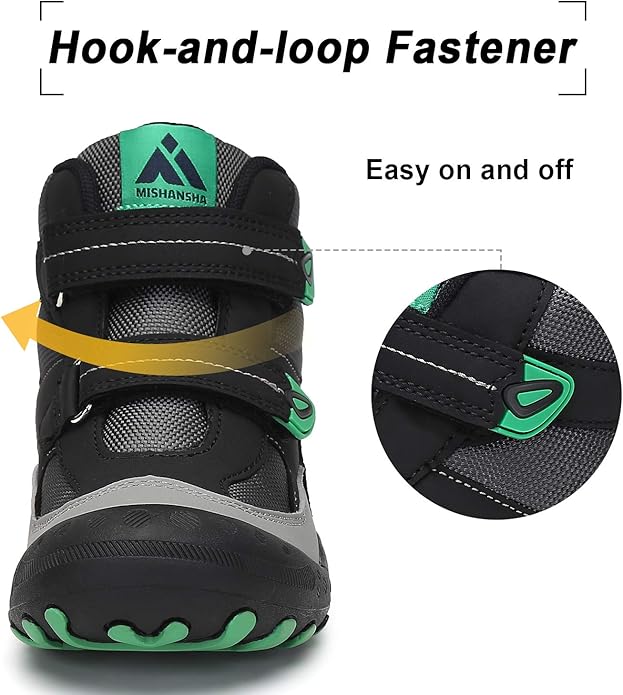 Mishansha Kids Hiking Boots Toddler Girls Boys Hiking Shoes Water-Resistant Anti-Collision Non-Slip