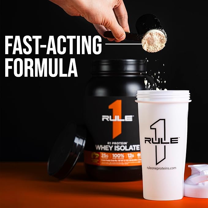 Rule 1 R1 Protein Whey Isolate - with 25g Protein & 6g BCAA Exclusively from Isolated & Hydrolyzed