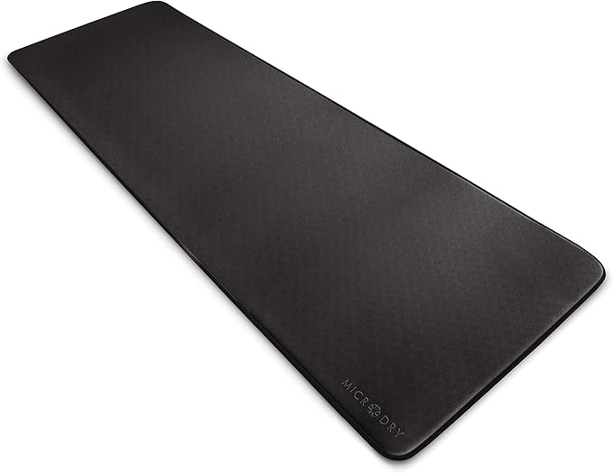 MICRODRY Deluxe Fitness Exercise Yoga Mat for Home & Gym, Extra Thick for High Impact Training