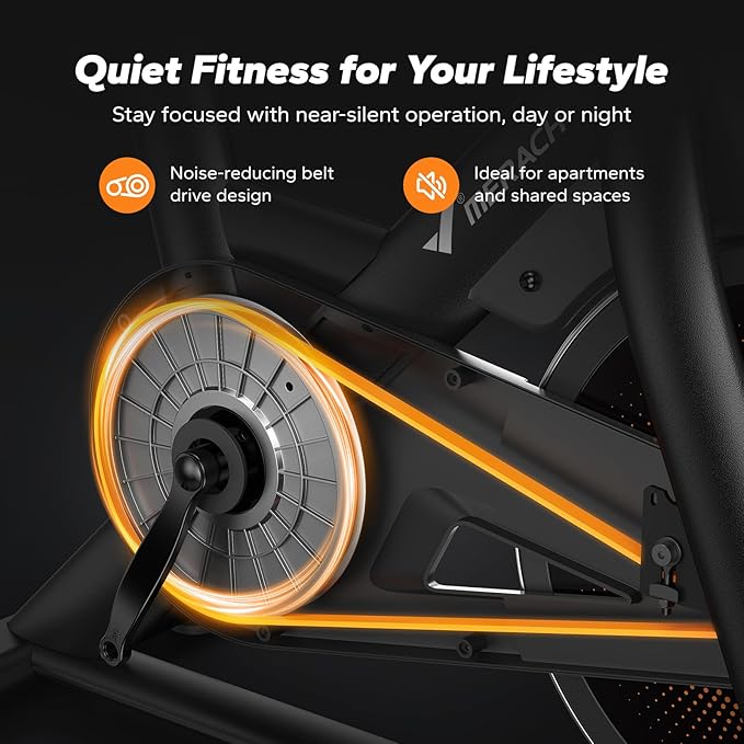 MERACH Magnetic Exercise Bike, Indoor Cycling Bike with Self-Developed App, 350 lbs Weight Capacity