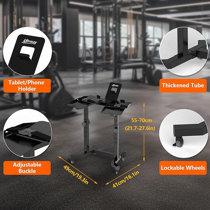 Adjustable Dumbbell Stand - Uboway Weight Stand with 4 Level Height Adjustment, Dumbbell Weight