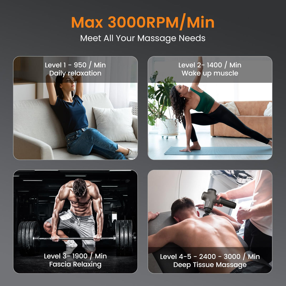 Mebak 3 Massage Gun, Massage Gun Deep Tissue for Athletes, Professional Muscle Percussion Massager