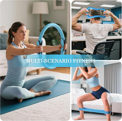 Home Pilates Kit for Women Pilates Equipment Ring and Ball Set Magic Circle Hoop with 5 Resistance