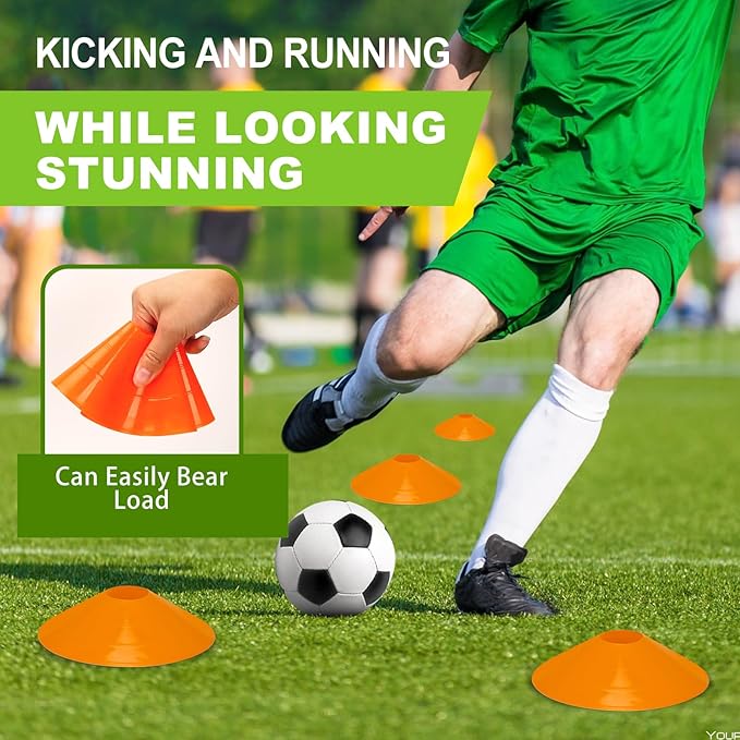 Ashsajkd(Set of 25/50/100 - Agility Soccer Cones with Carry Bag and for ï¼?Football Cones for