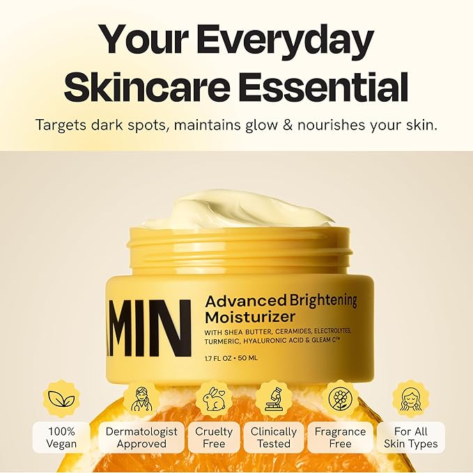Gleamin Advanced Brightening Face Moisturizer - Face Cream for Women & Men with Vitamin C