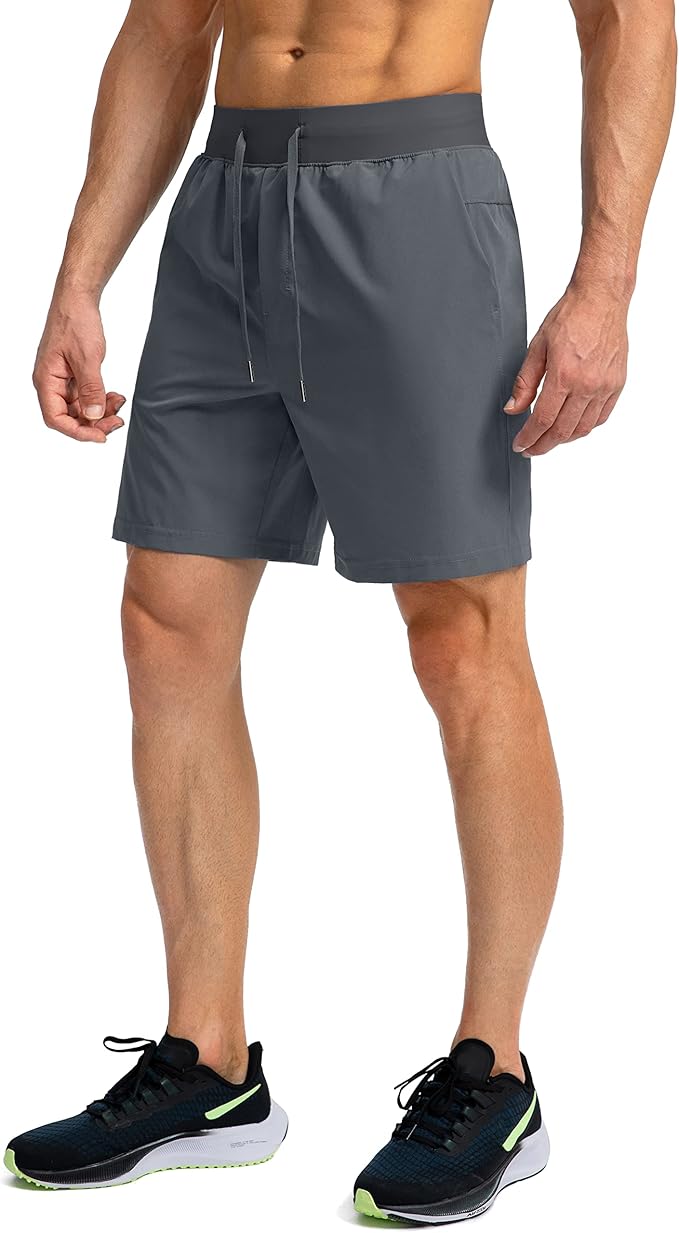 Men's Running Shorts with Zipper Pockets 9 Inch/ 7 Inch / 5 Inch Lightweight Quick Dry Gym Workout